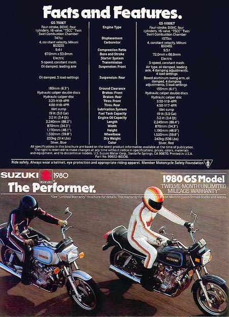 Suzuki GS-750ET and GS-1100ET